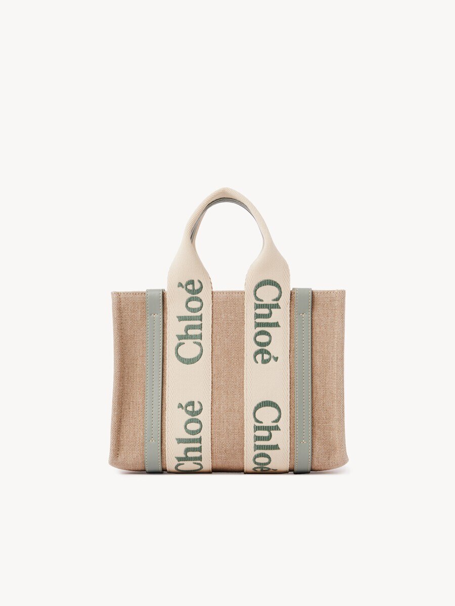 Petit sac cabas Woody en toile de lin - 5