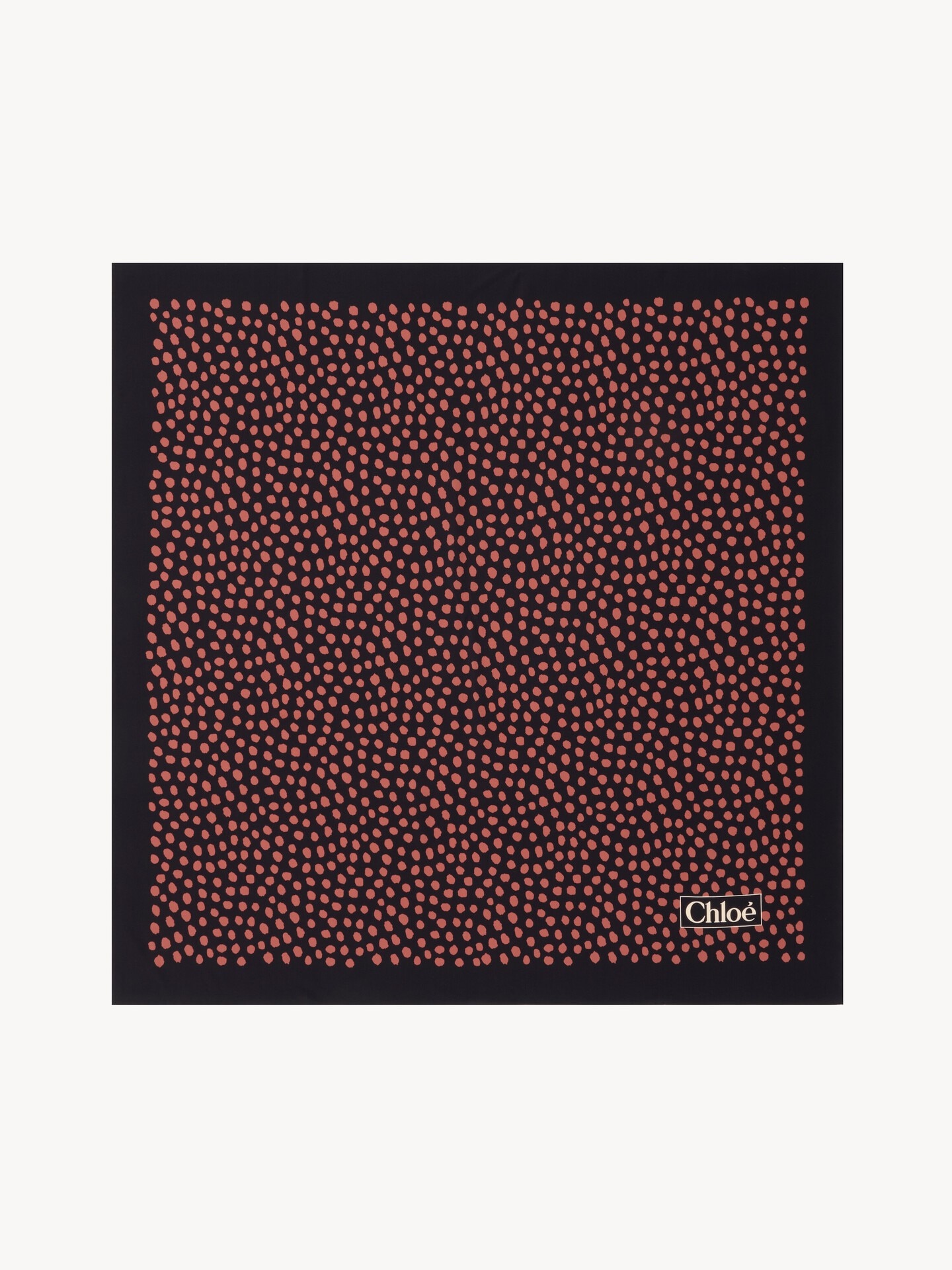 The Chlo&eacute; Spotted square scarf in silk - 1