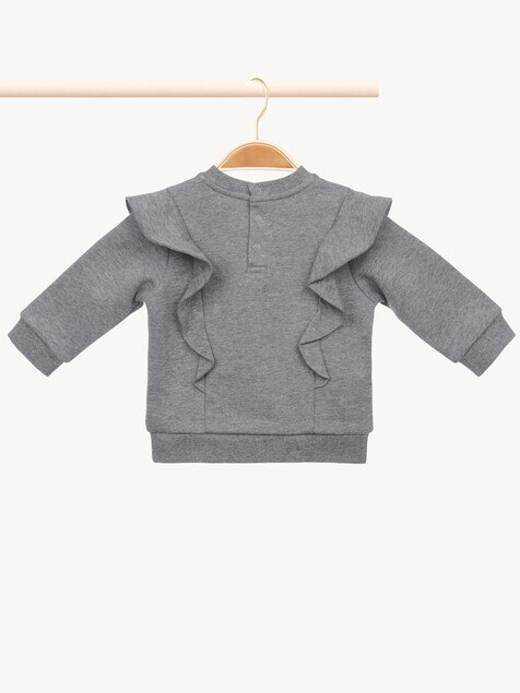 Sweat &agrave; volants et logo b&eacute;b&eacute;