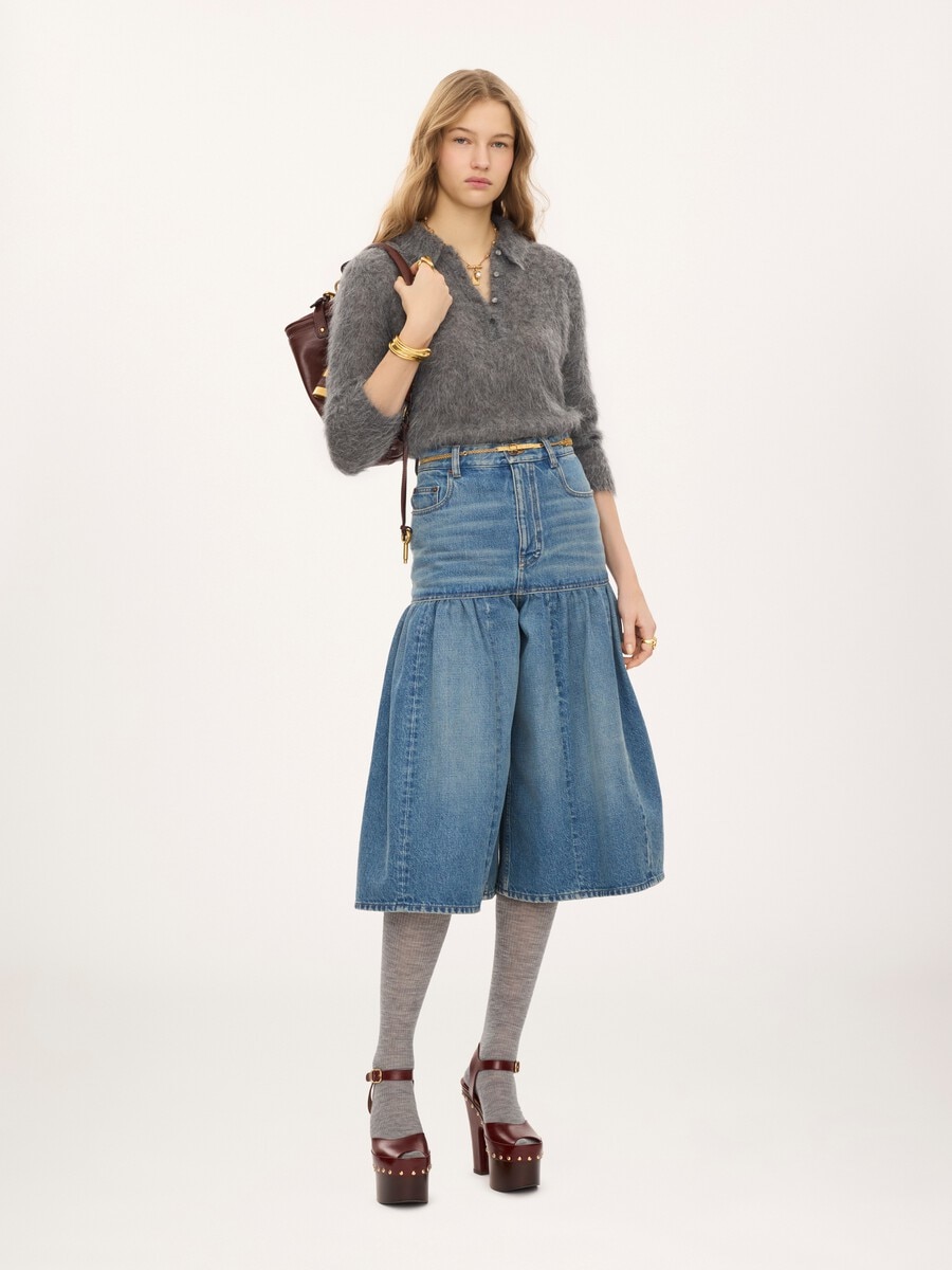 Polo sweater in an alpaca wool-blend knit - 3