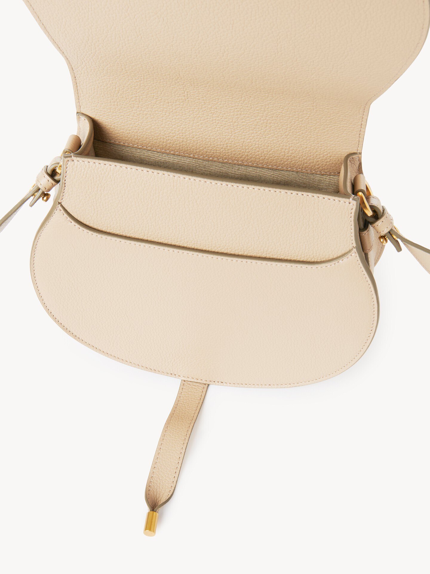 Marcie saddle bag in grained leather - 4.0