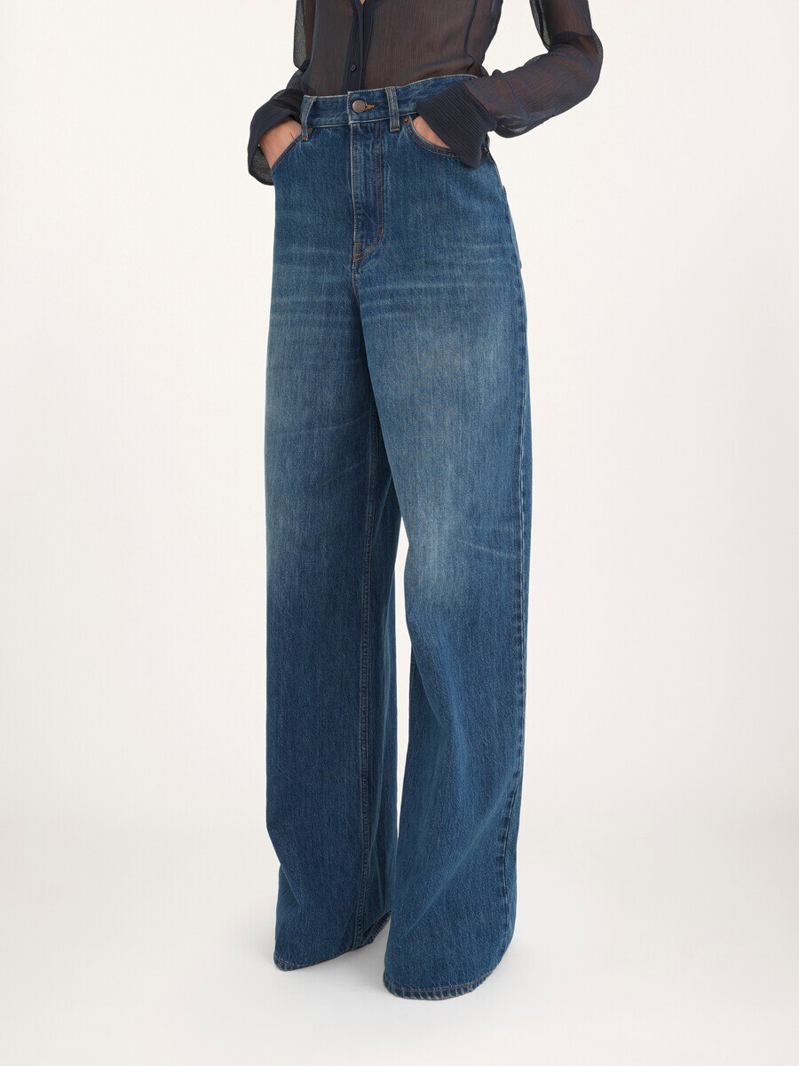 Wide-leg jeans in denim - 4