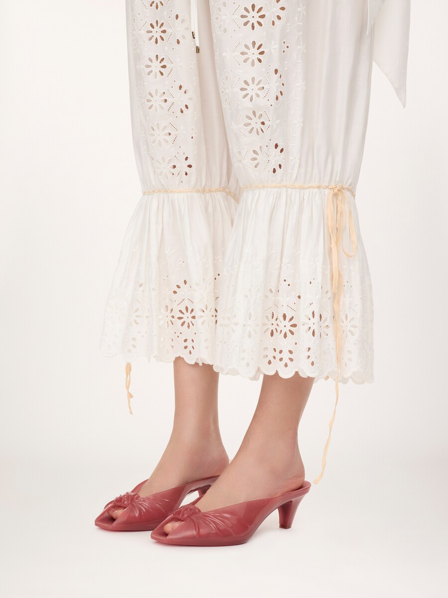 Fluid drawstring trousers in soft cotton - 6