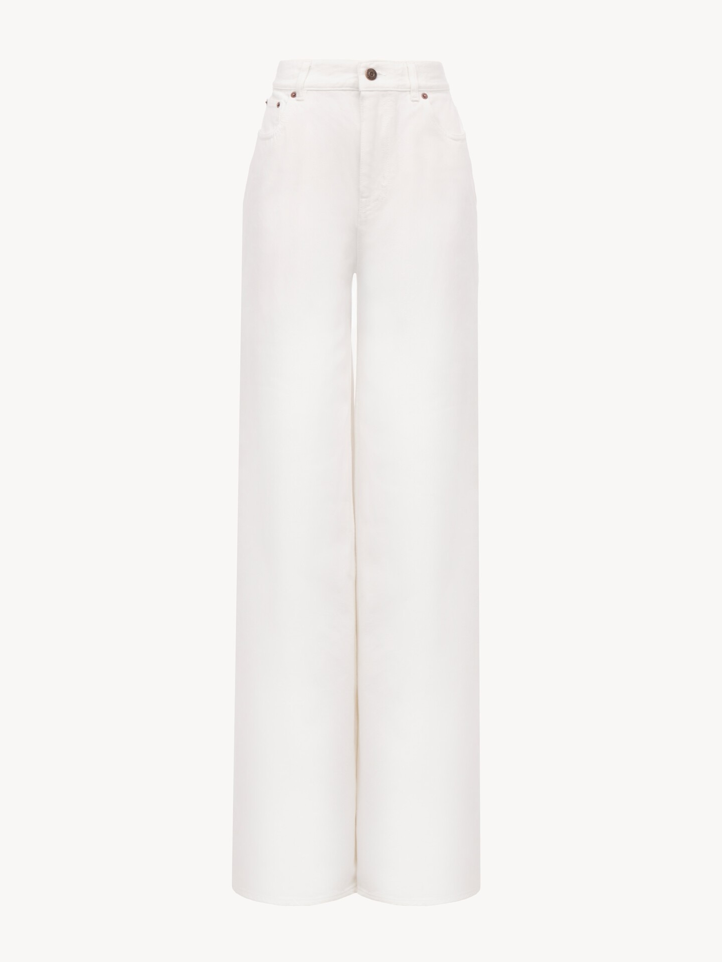 High-rise wide-leg jeans in denim - 2