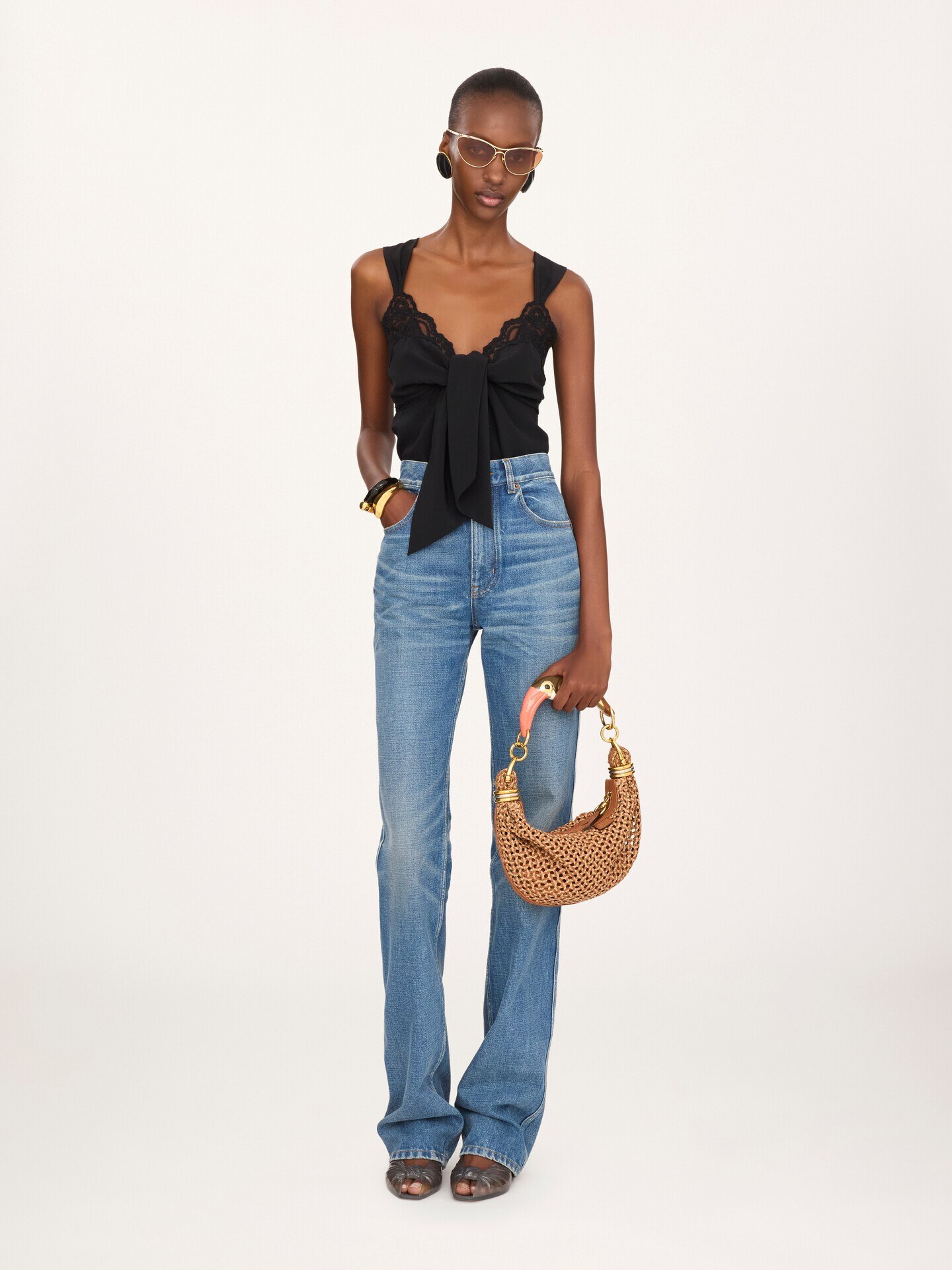 브레이드 가죽 스몰 Bracelet Hobo Bag - 8