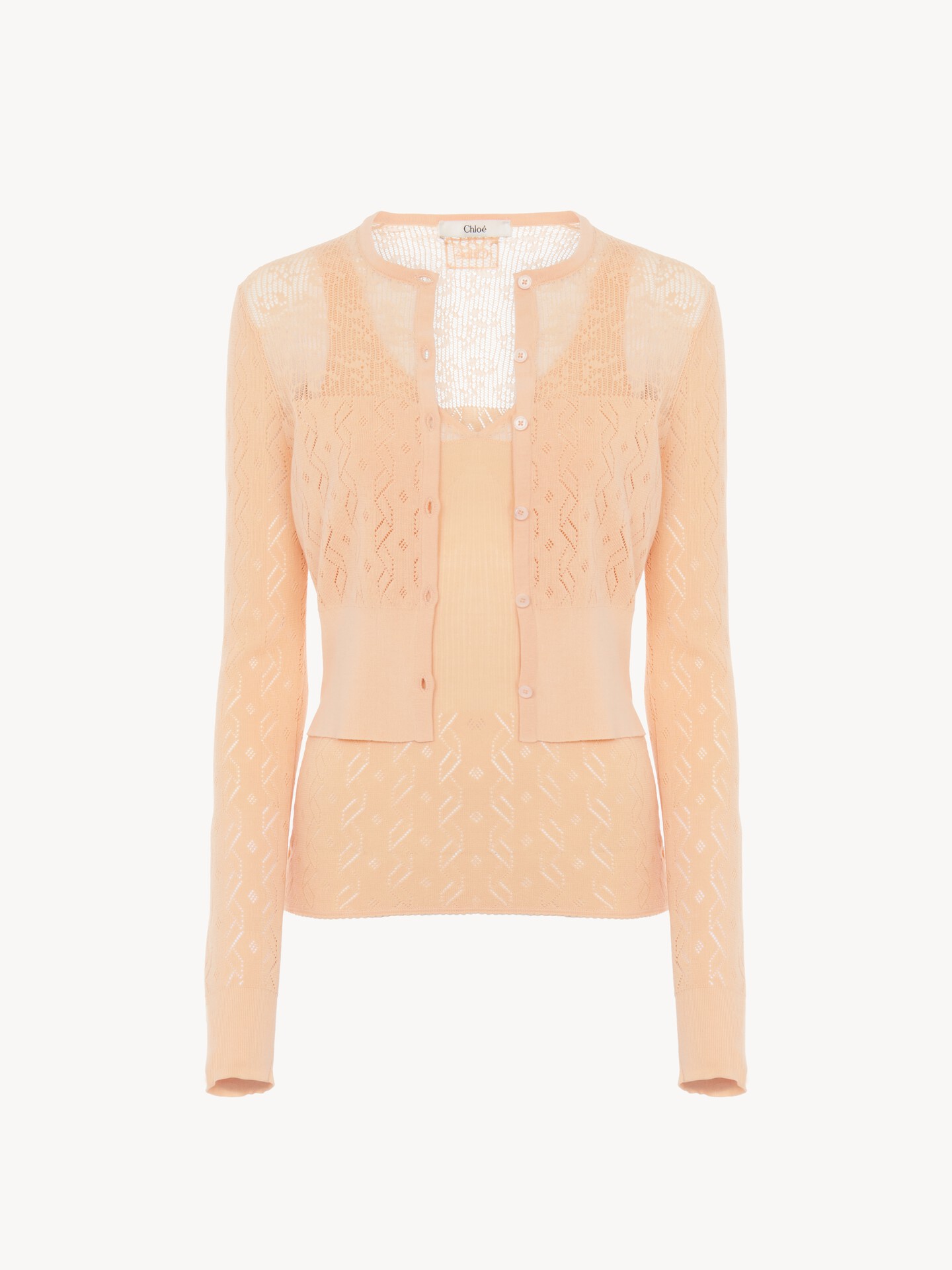 Conjunto de dos piezas de punto de algod&oacute;n - 1