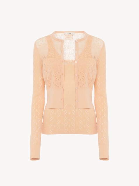 Twin set in cotton knit