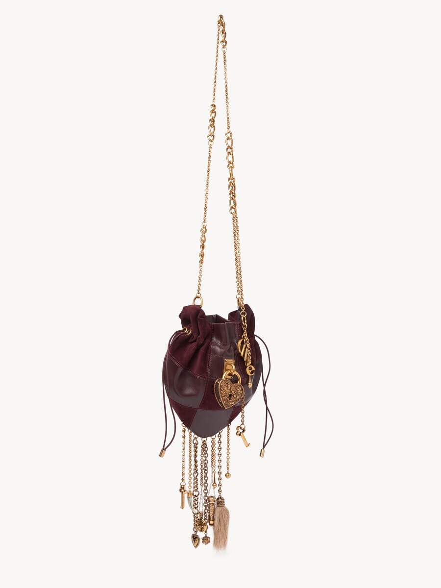 Ch&acirc;teau Treasures crossbody bag in grained & suede leather - 3