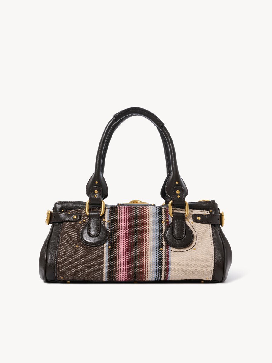 Bolso Paddington de tweed y cuero granulado - 5