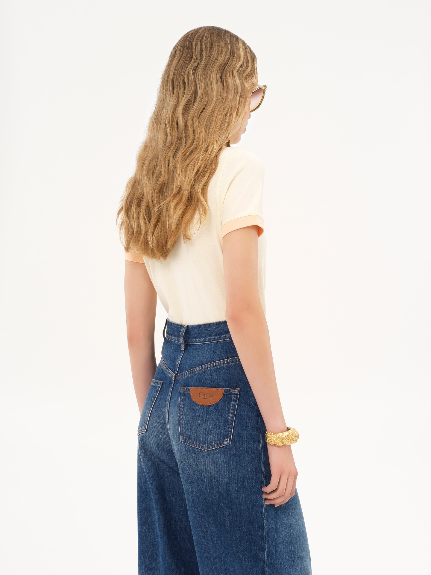 T-shirt col rond en jersey de coton &agrave; logo - 5