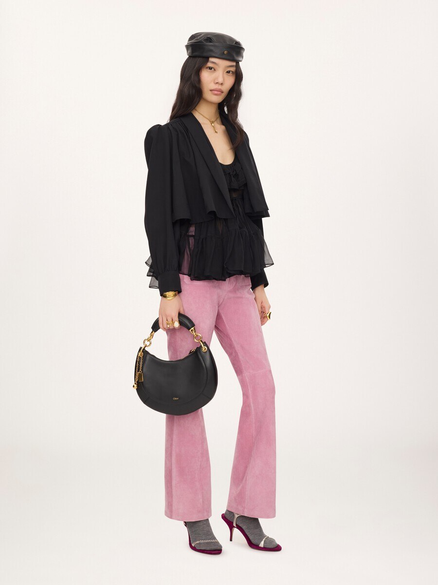Small Chlo&eacute; Banana zipped hobo bag in soft leather - 8