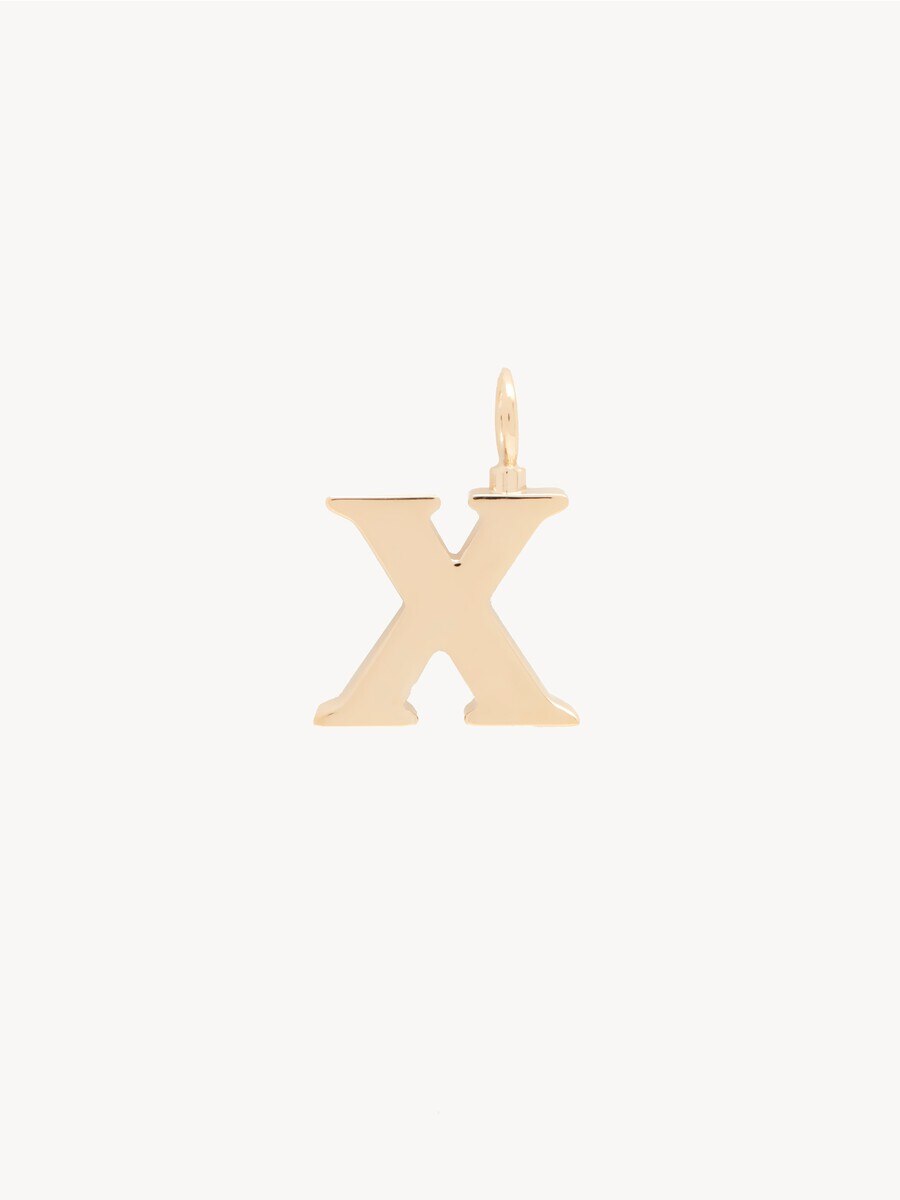 Charm alphabet lettre X en laiton - 1