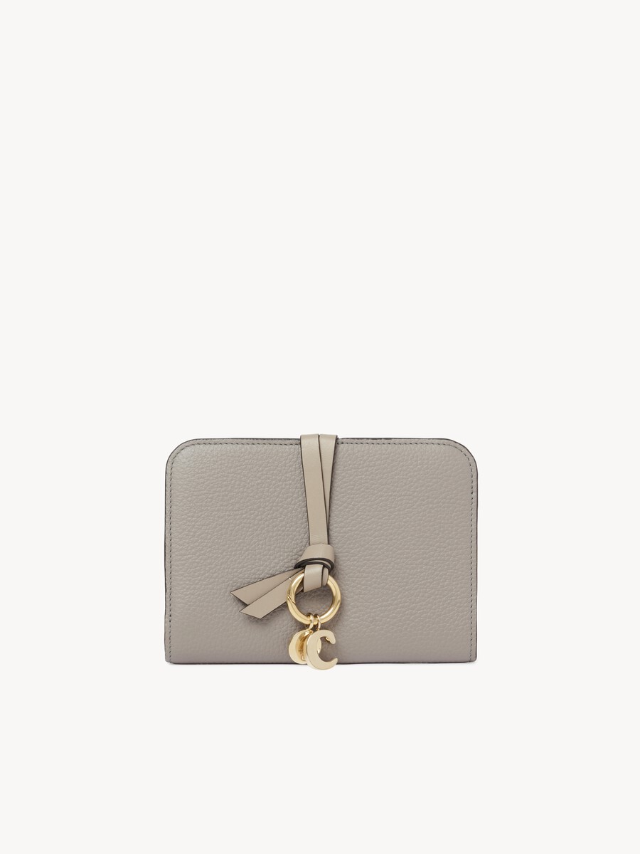Alphabet bifold wallet in grained leather - 1