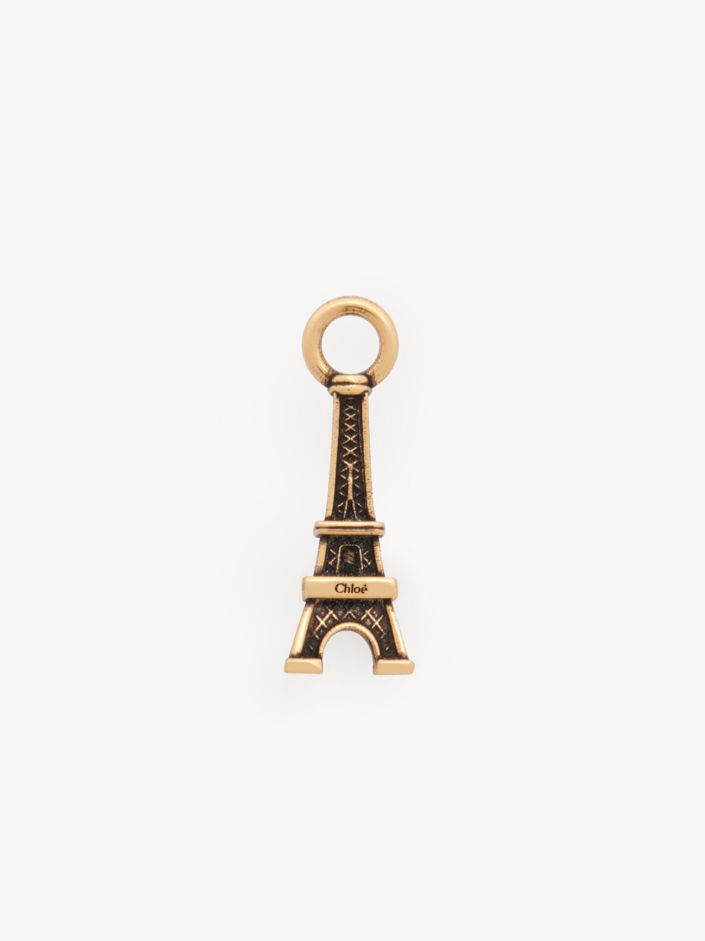 ブラス製Alphabetエッフェル塔チャーム 黄色 - Chloé