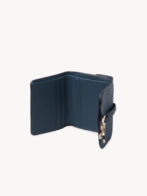 Small Alphabet tri-fold in grained leather