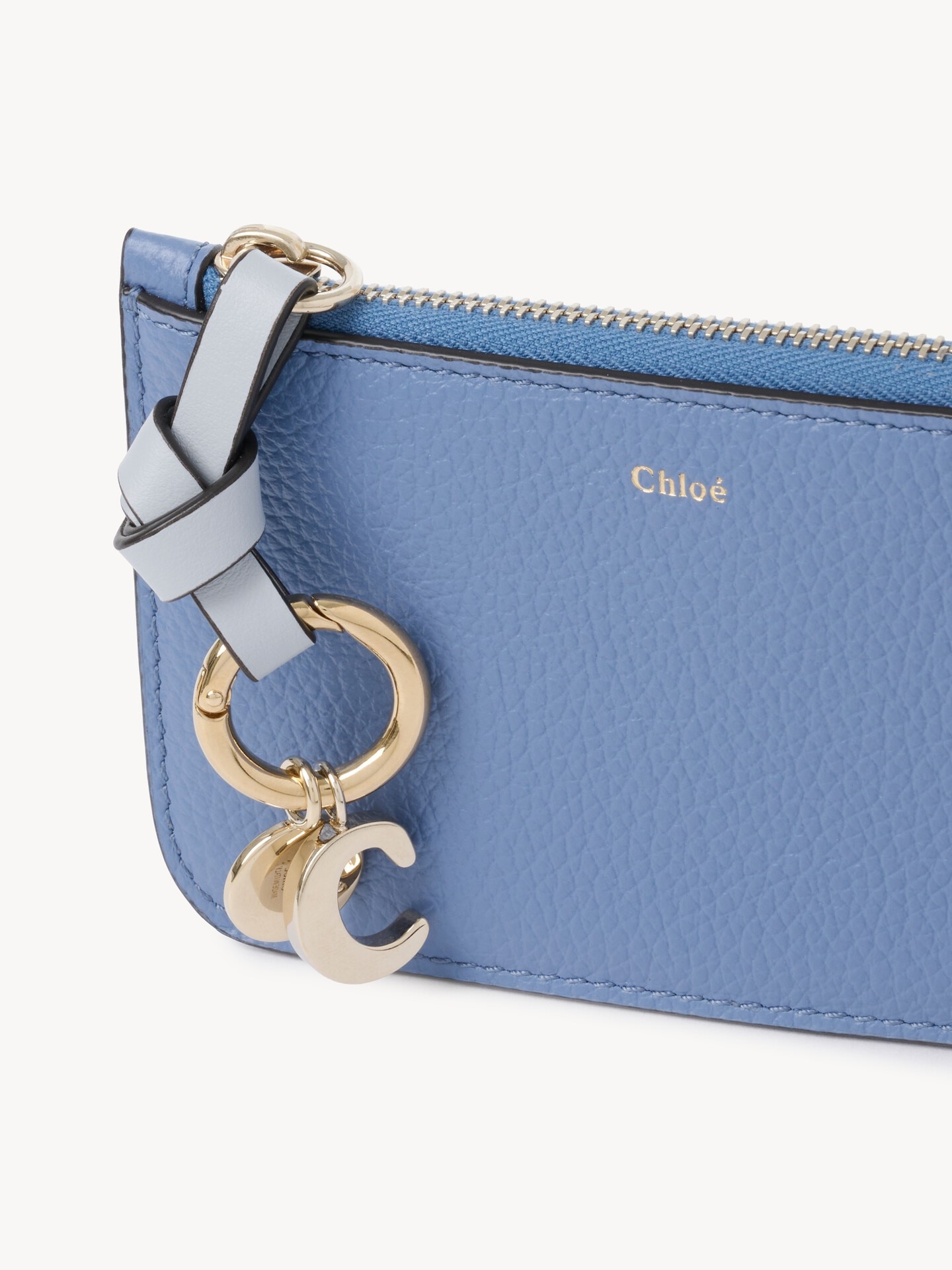 Porte-cartes et monnaie Alphabet en cuir grain&eacute; - 6