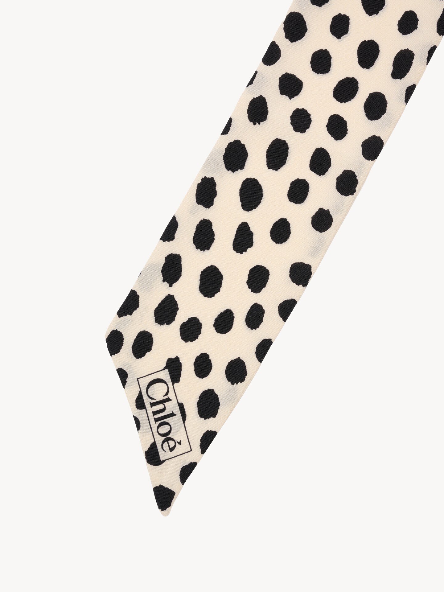 The Chlo&eacute; Spotted bandeau scarf in silk - 4