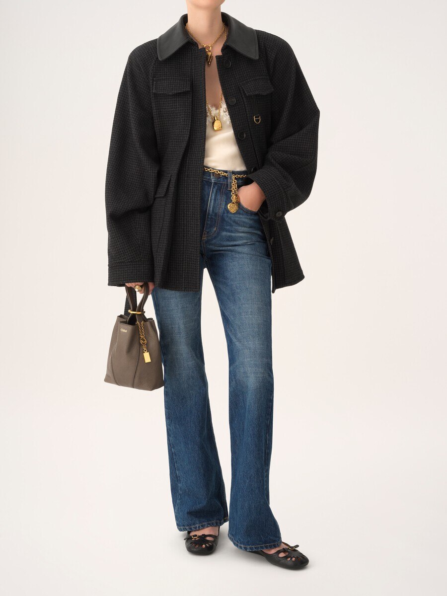 Small Chlo&eacute; Spin tote bag in grained leather - 7