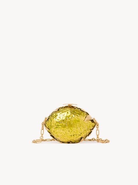 Chlo&eacute; Tropicus lemon minaudi&egrave;re in brass