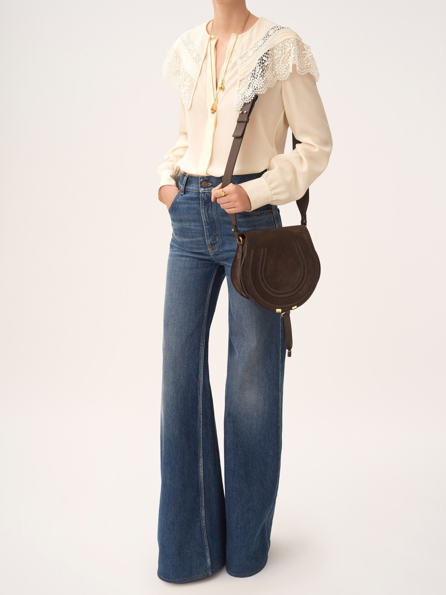 Marcie Satteltasche aus Wildleder - 8