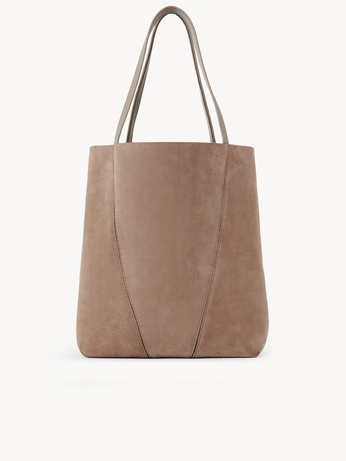 Large Chlo&eacute; Spin tote bag in suede leather - 4.0