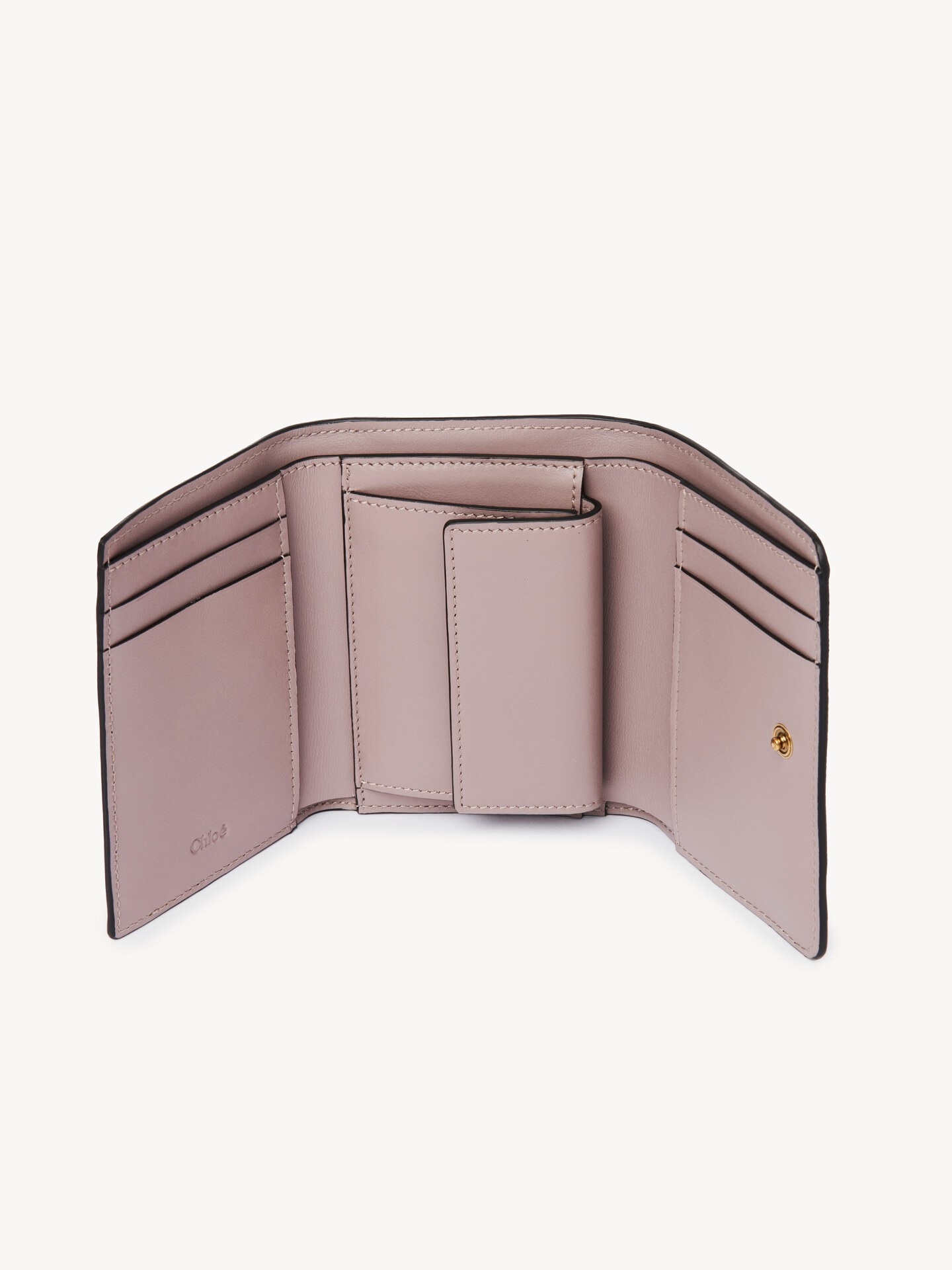 Small Chloé Iconic tri-fold with coin pocket in shiny leather - 5