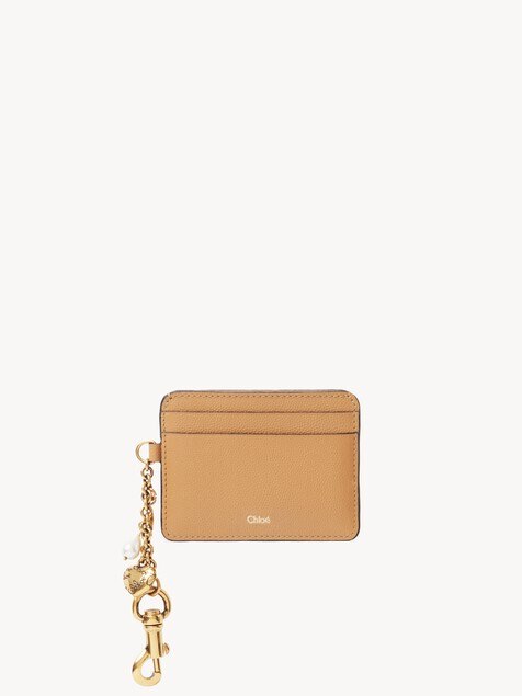 Chlo&eacute; Charms card holder in grained leather