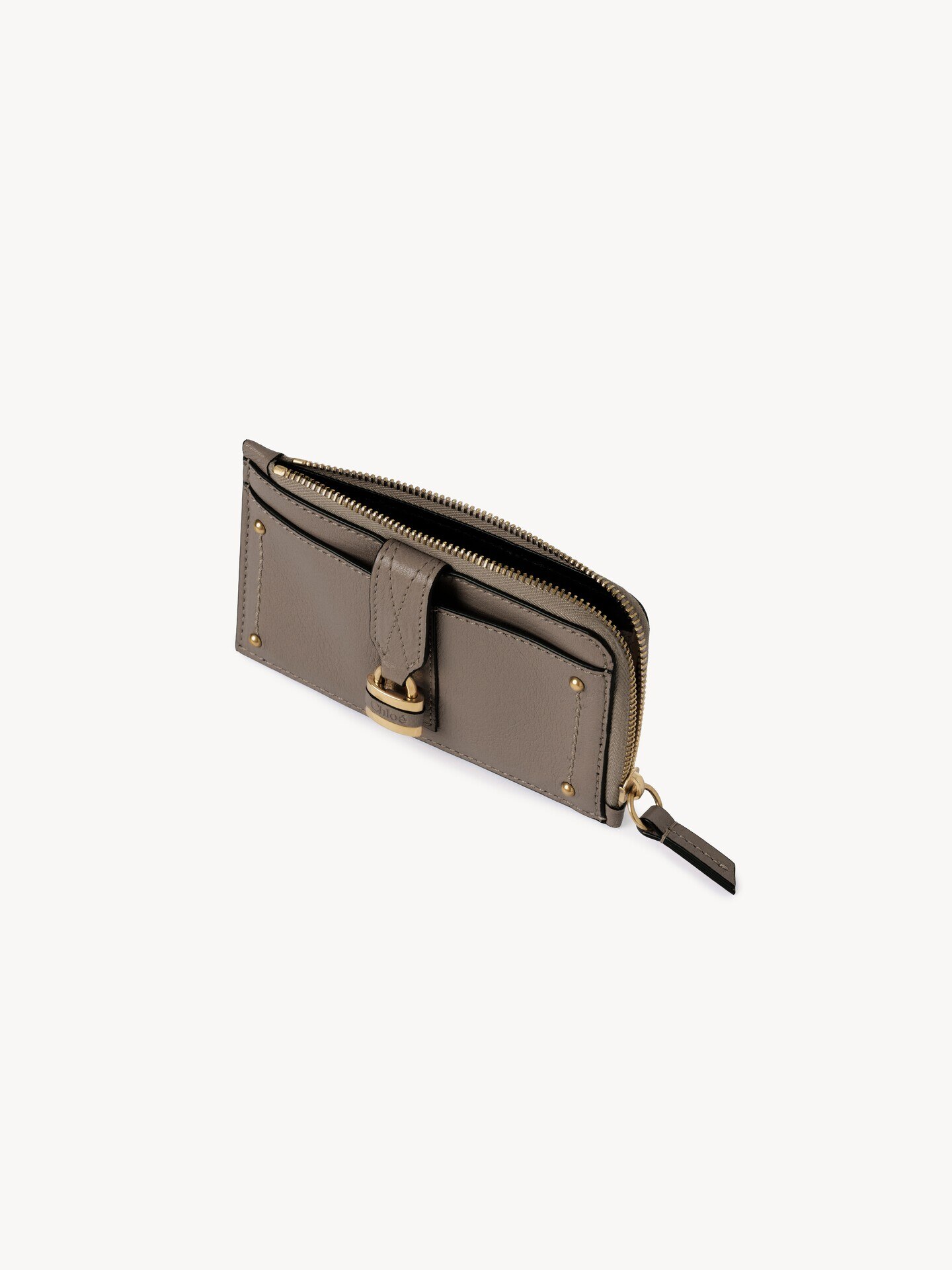 Small Paddington purse with card slots in grained leather - 4.0
