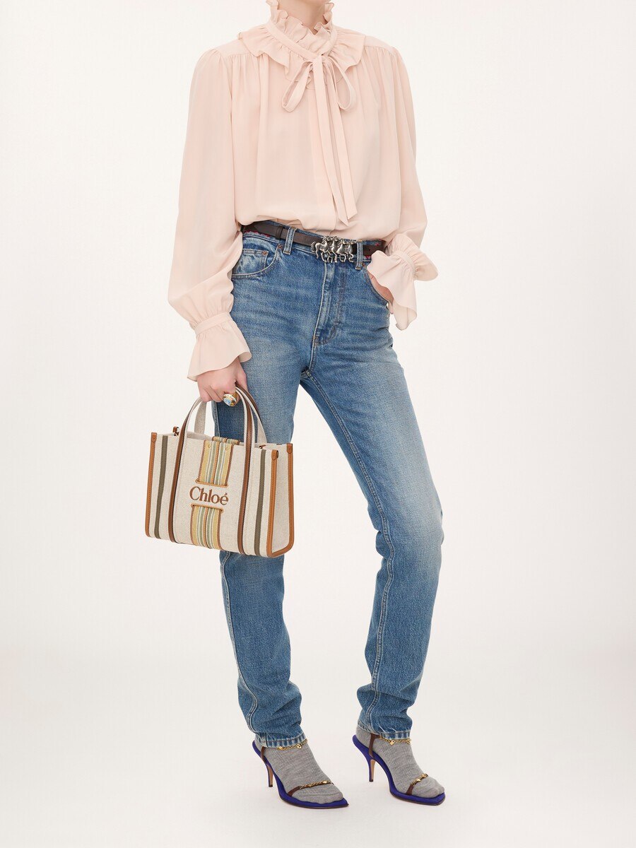Small Woody Loop tote bag in canvas - 3