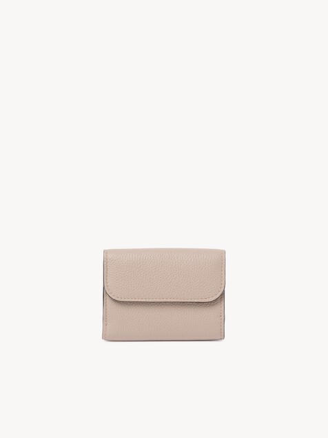 Mini Alphabet tri-fold in grained leather