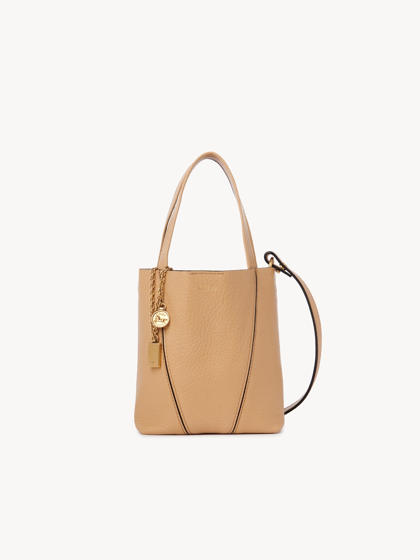 Small Chlo&eacute; Spin tote bag in grained leather - 2