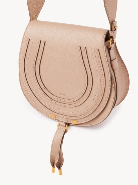Marcie saddle bag in grained leather