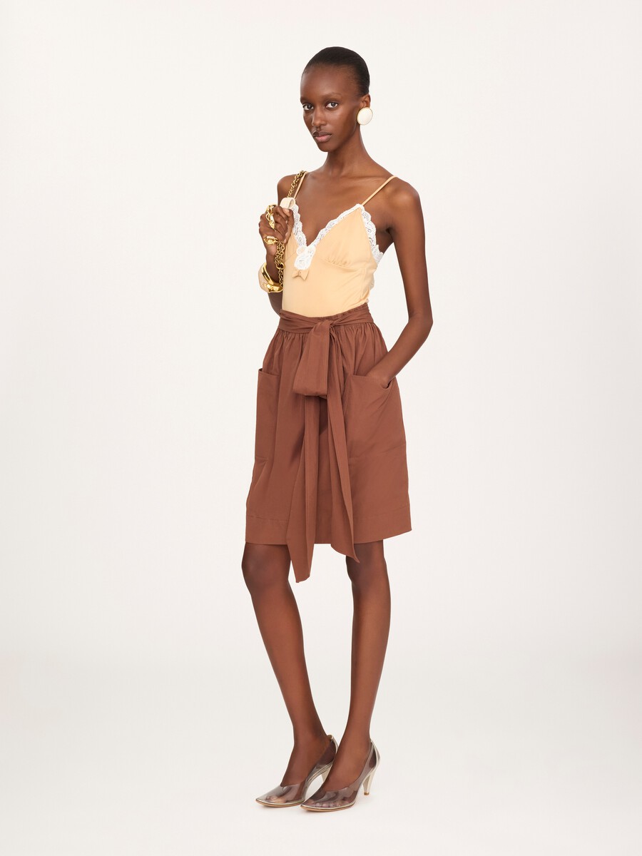 Pencil skirt in cotton poplin - 4