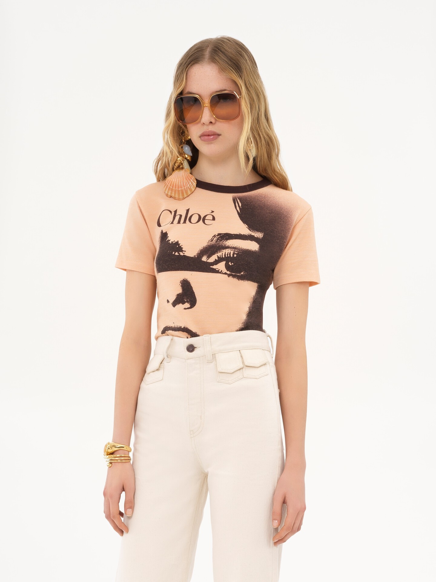 Crew-neck logo T-shirt in cotton jersey - 4