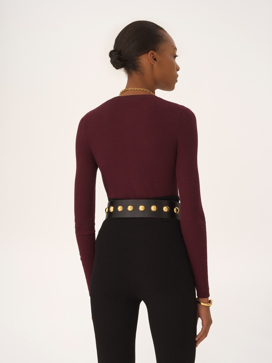 Camicia Henley in maglia di lana ultra sottile - 5