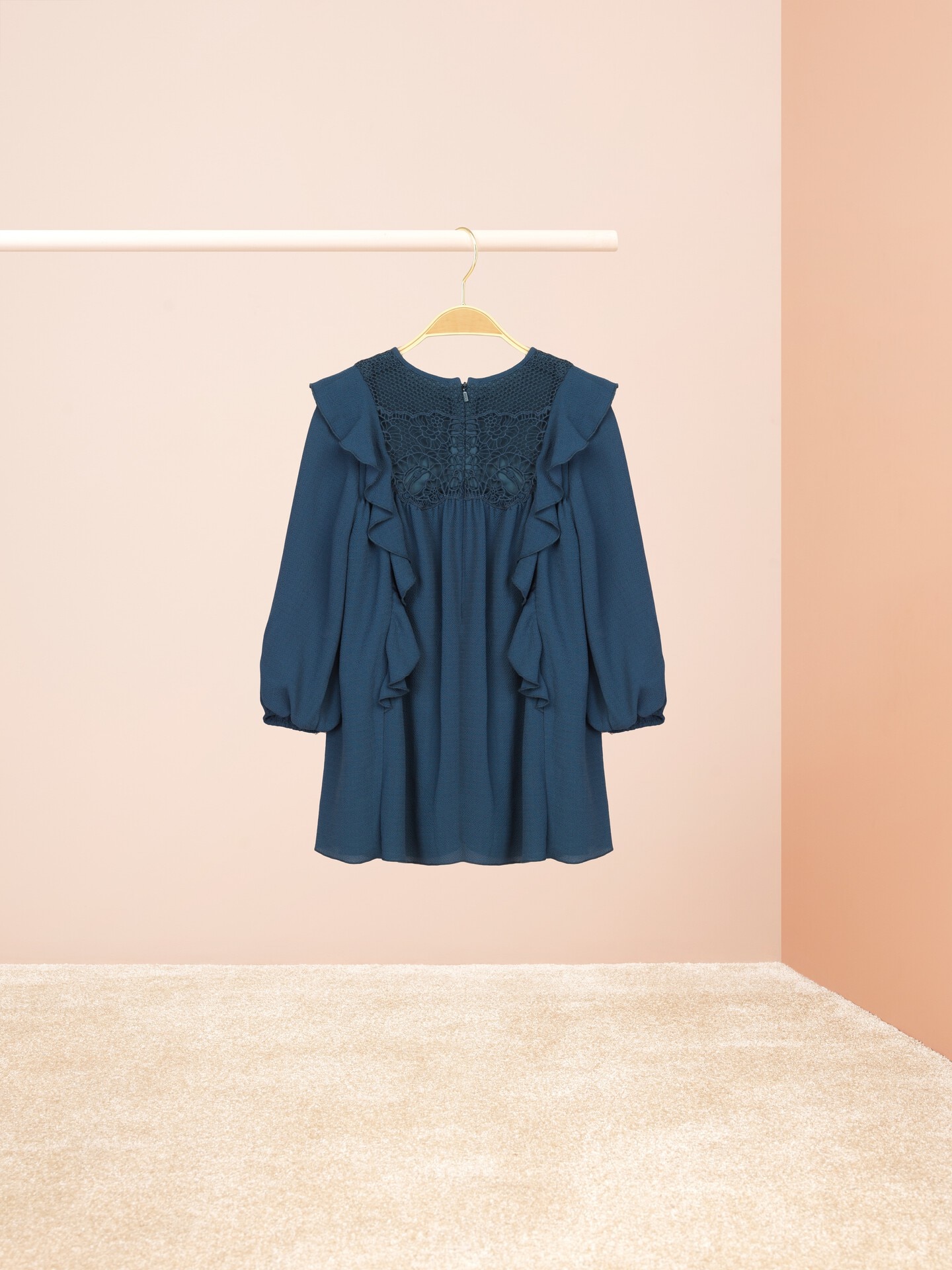 Kids' guipure embellished dress - 6