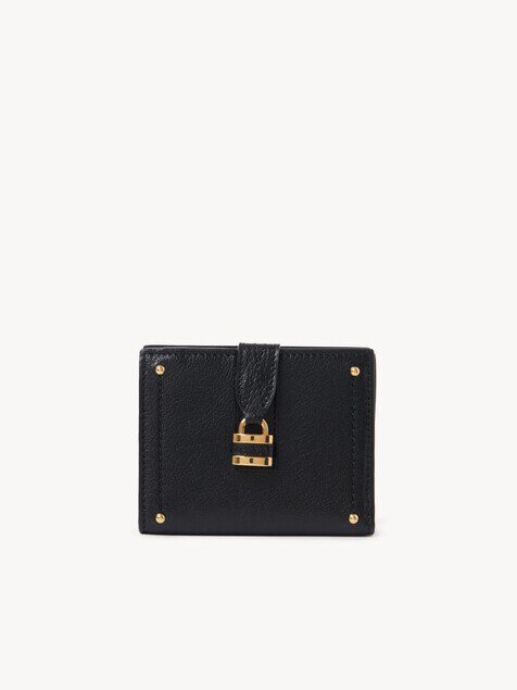 Paddington square wallet in grained leather