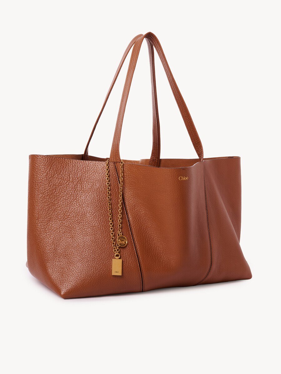 Chlo&eacute; Spin east-west tote bag in grained leather - 4