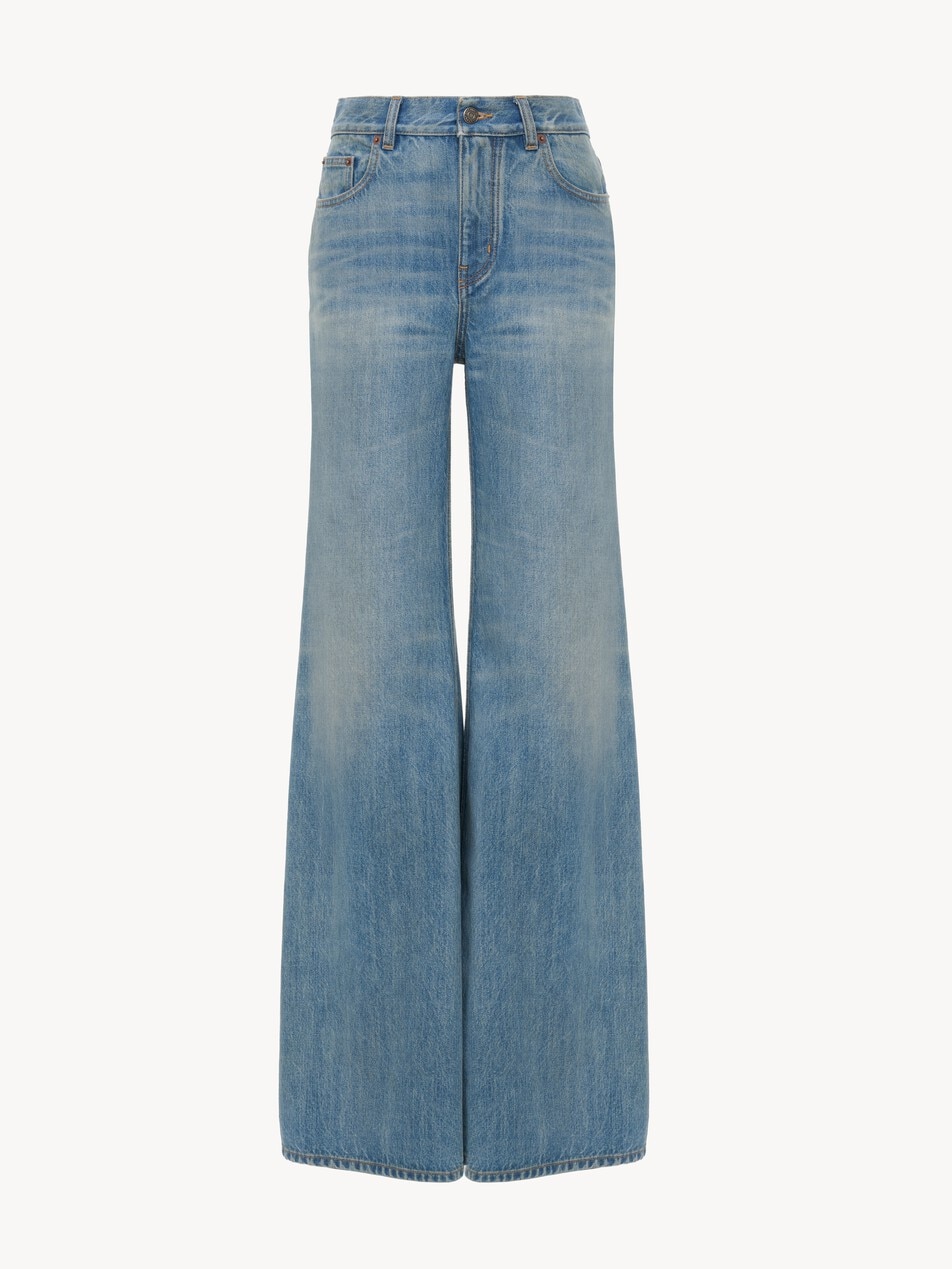 High-rise wide-leg jeans in denim - Packshot