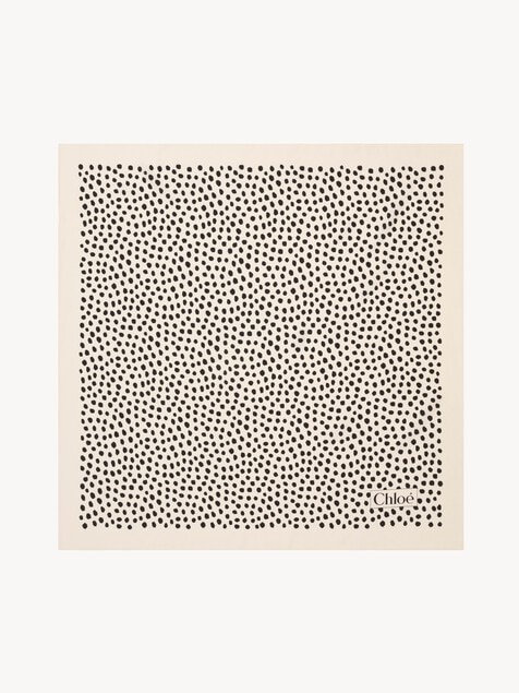 The Chlo&eacute; Spotted square scarf in silk