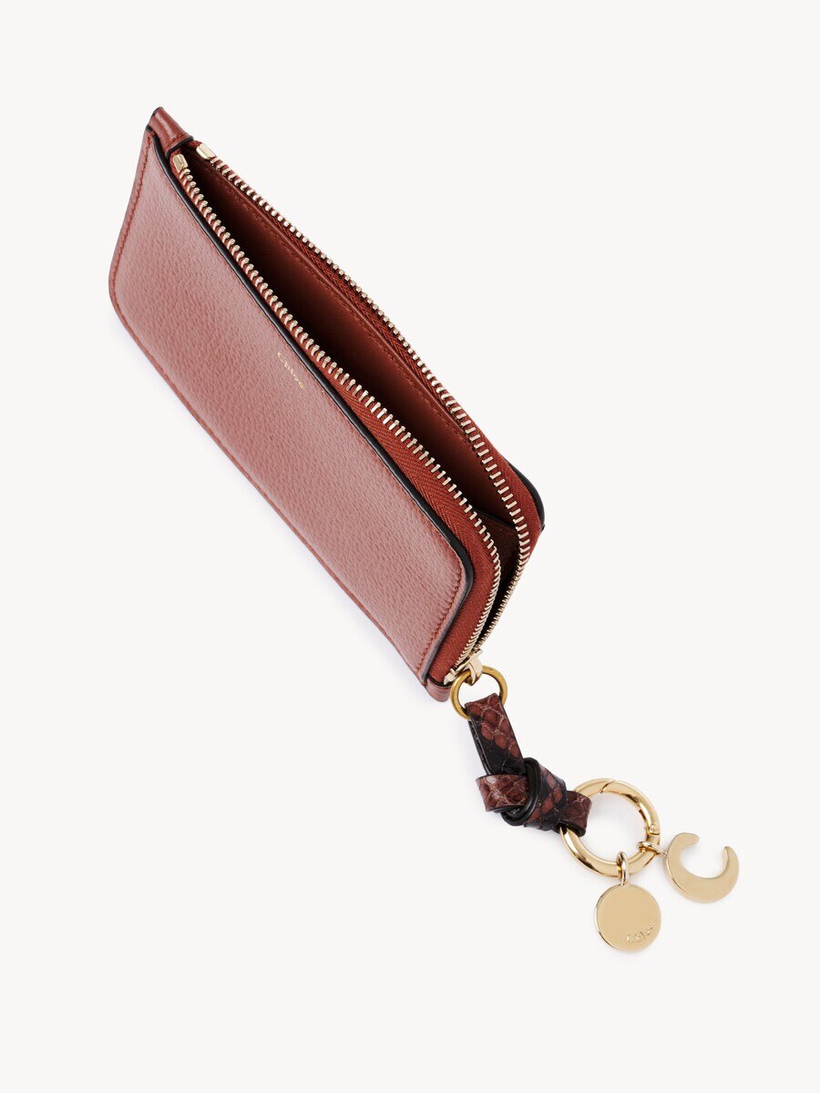 Alphabet wallet in grained leather - 5
