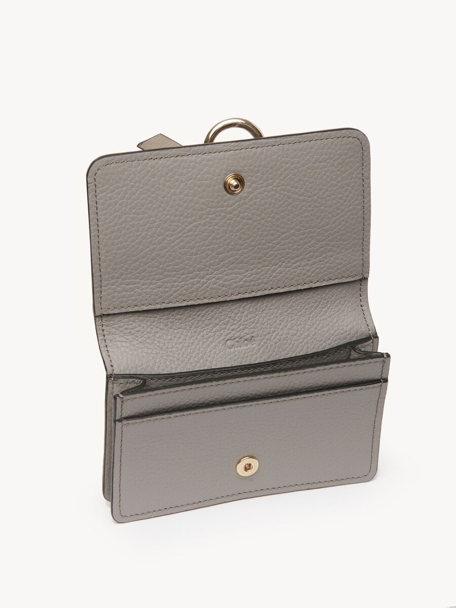 Alphabet card holder in grained leather - 3