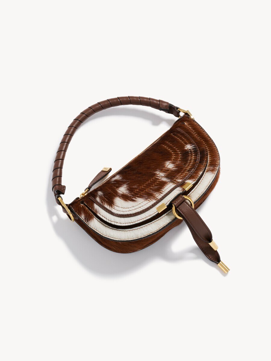 Mini Marcie shoulder bag in hair-on leather - 8