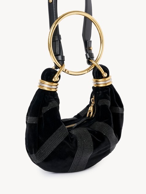 ベルベット製ミニBracelet Hobo bag