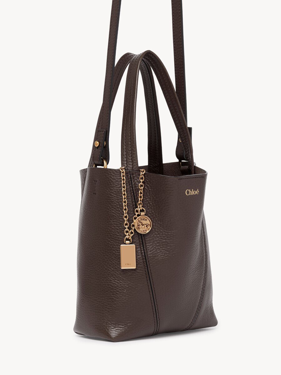 Petit sac cabas Chlo&eacute; Spin en cuir grain&eacute; - 5
