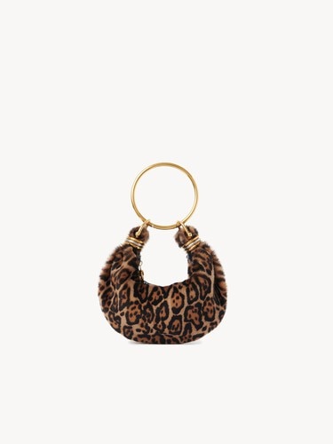 Mini Bracelet Hobo bag in leopard-print shearling - 5