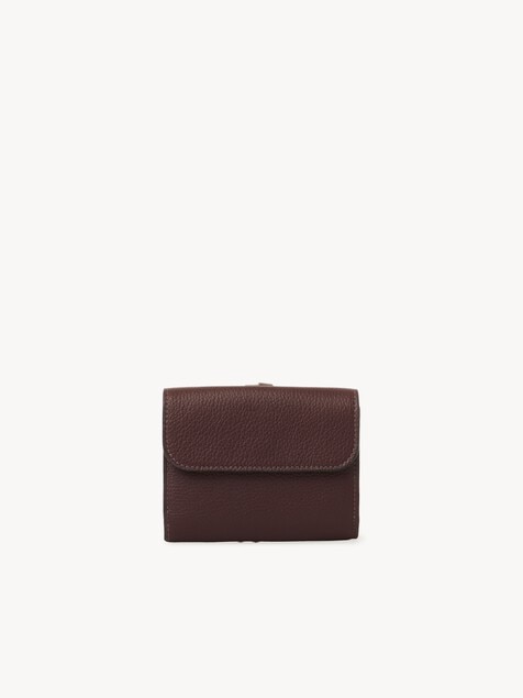 Petit portefeuille &agrave; trois volets Alphabet en cuir grain&eacute;