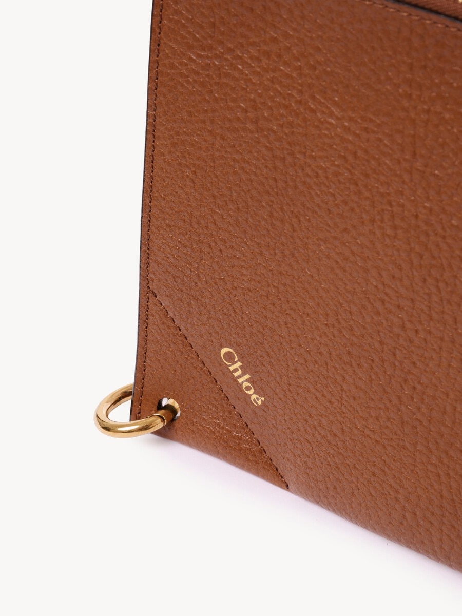 Chlo&eacute; Spin zipped pouch in grained leather - 4