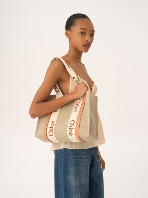 Sac cabas Woody en toile de lin