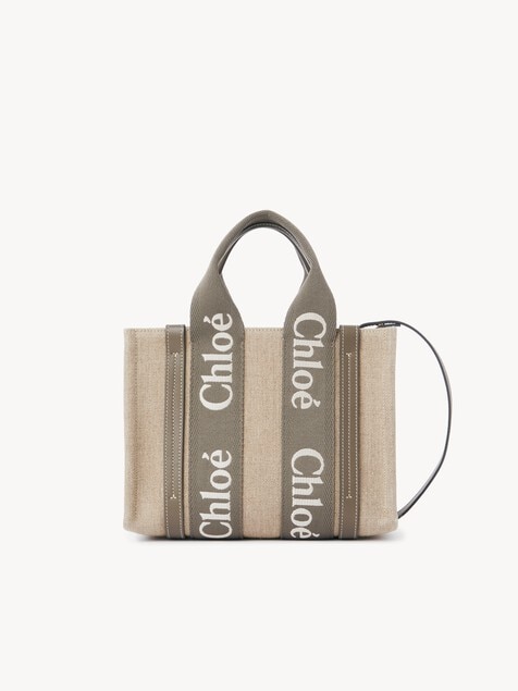 Bolso tote peque&ntilde;o Woody de lino
